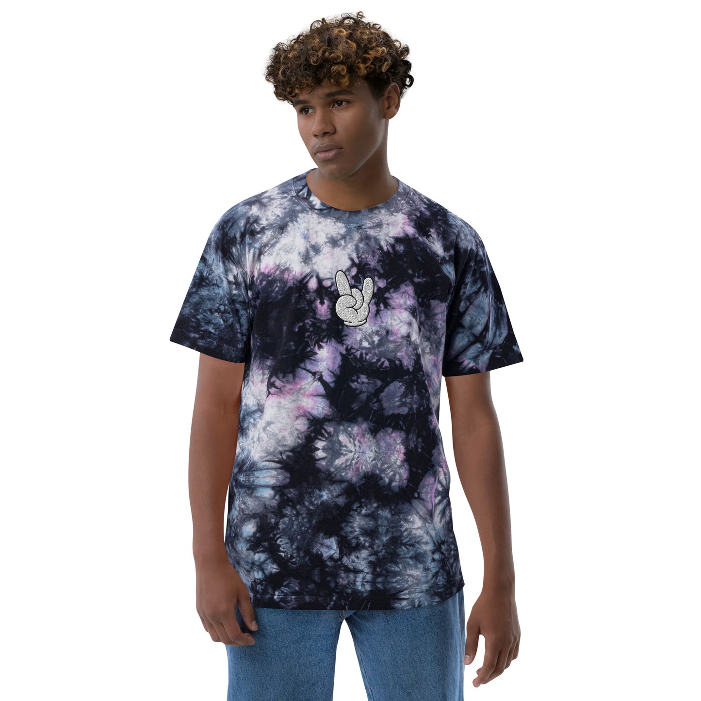 Rock On Oversized Tie-Dye T-Shirt