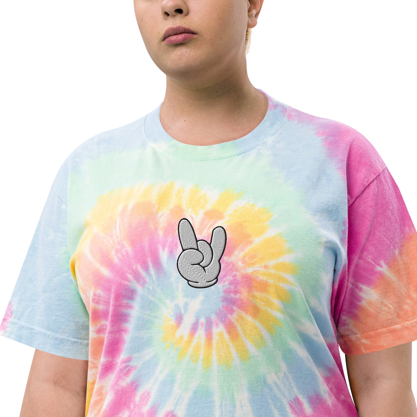 Rock On Oversized Tie-Dye T-Shirt