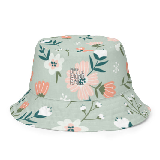 Flowers & Oranges Reversible Bucket Hat