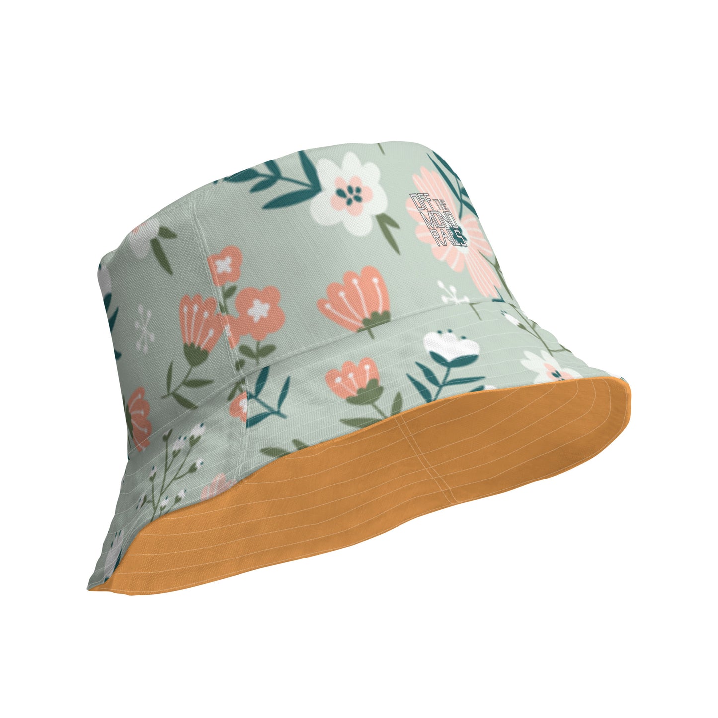 Flowers & Oranges Reversible Bucket Hat