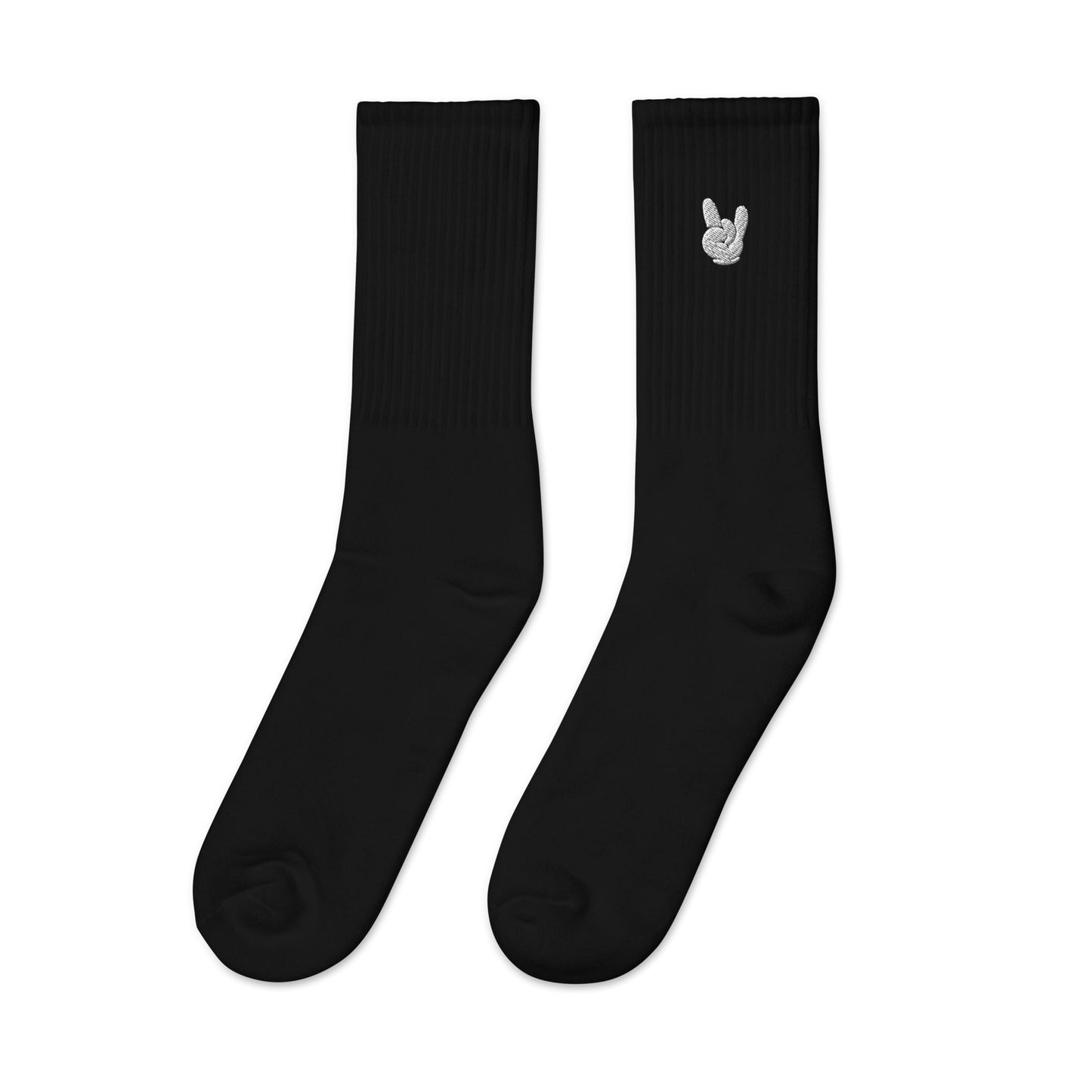 Rock On Embroidered Socks